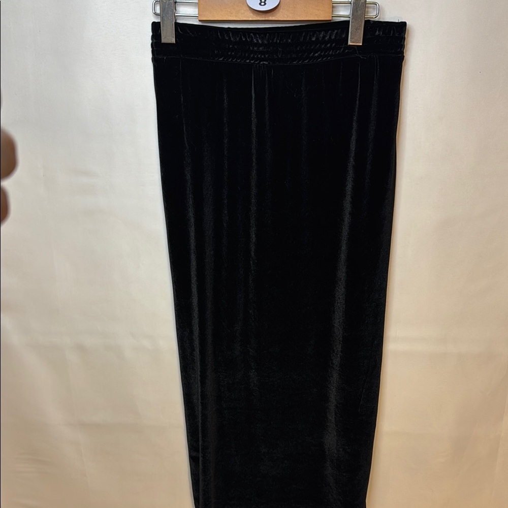 8. Silence and Noise- Elegant Black Velvet Skirt Size M